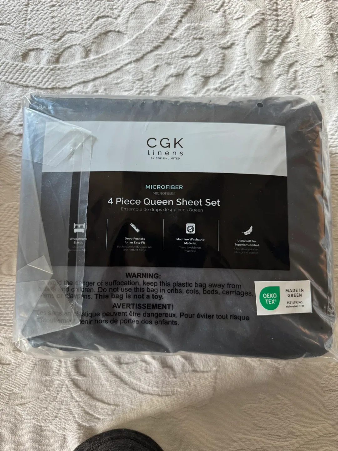 CGK Linens 4-Piece Queen Sheet Set - New thumbnail