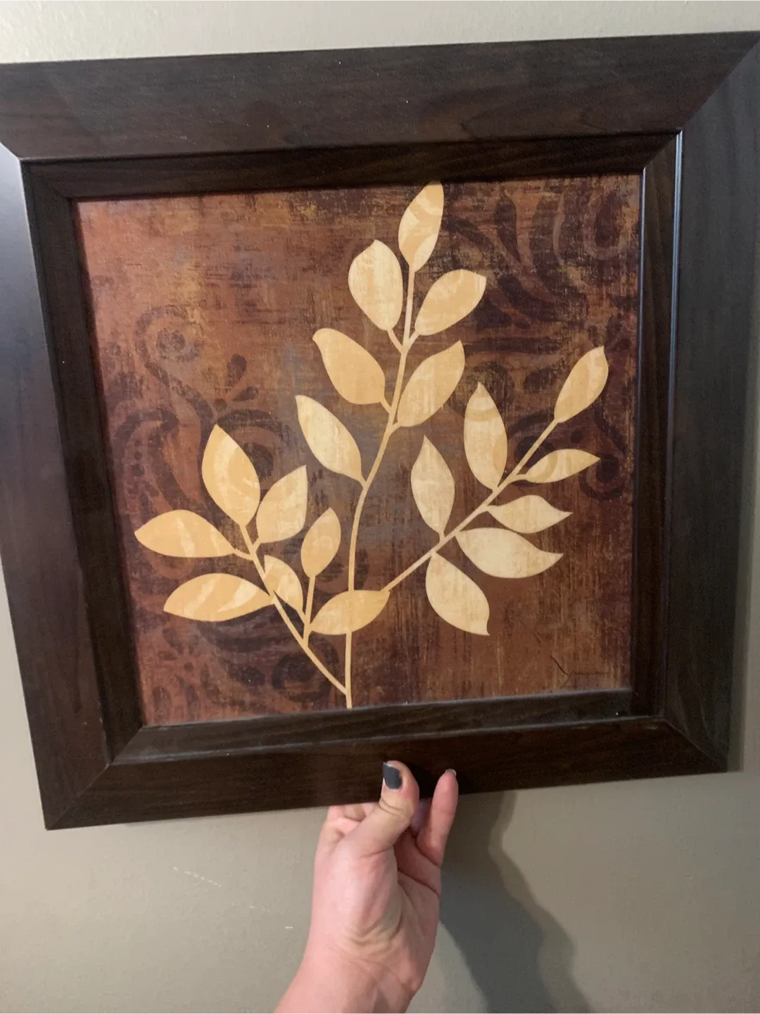 Framed Wall Art - Leaf Design thumbnail