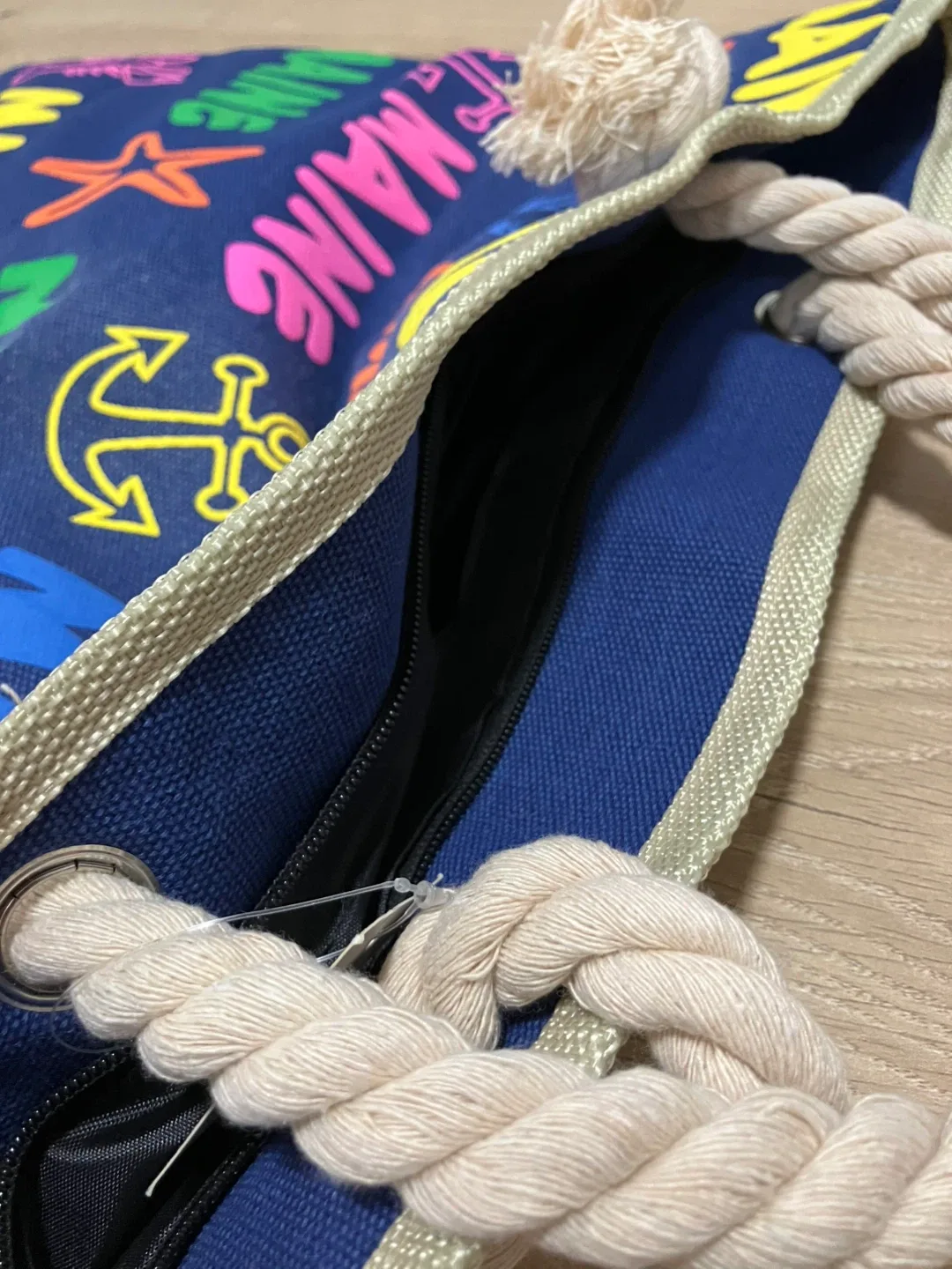 bag NEW tote zippers blue image indicator(3)