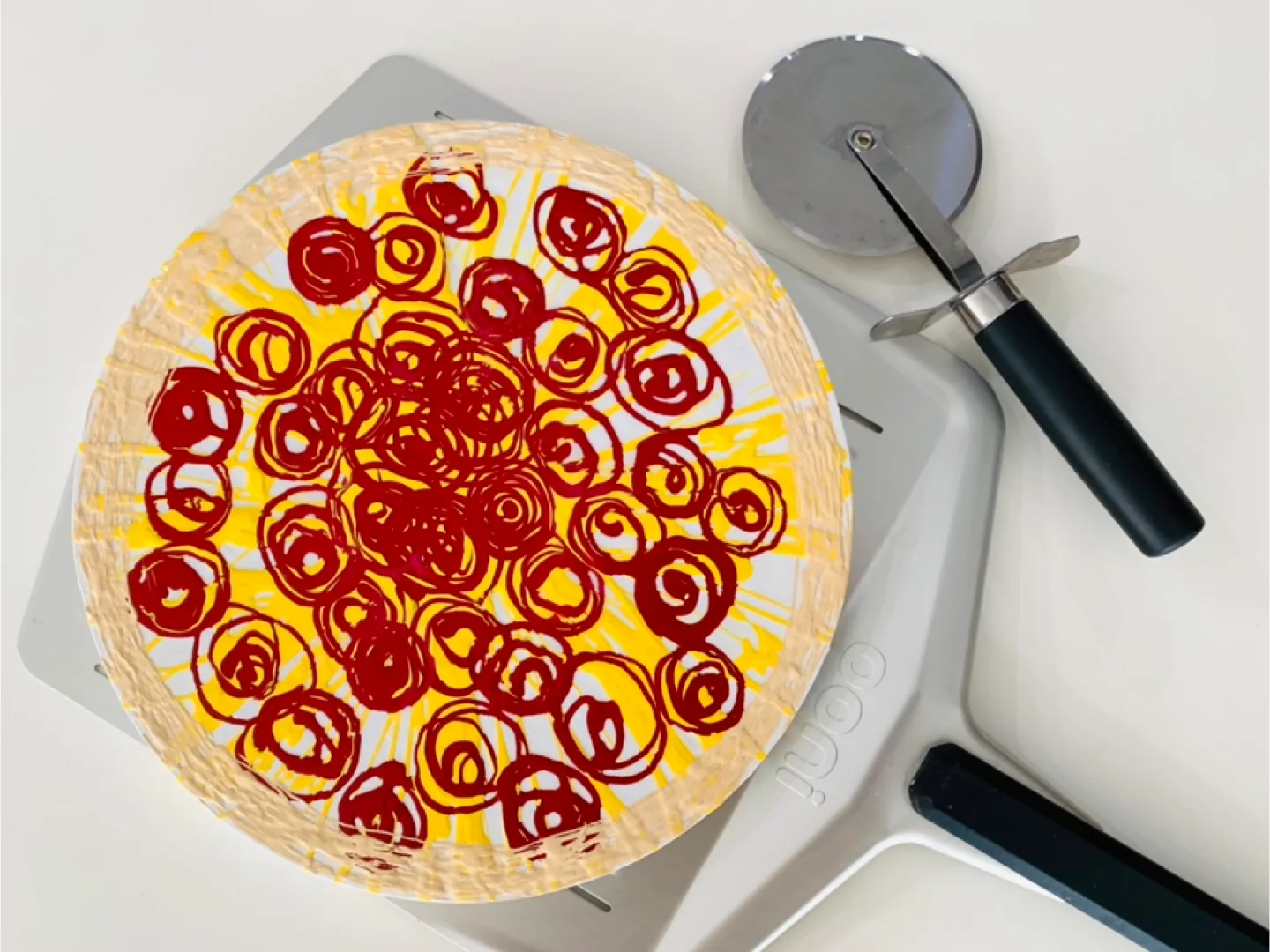 “Medium Pepperoni” Original Pizza Painting thumbnail