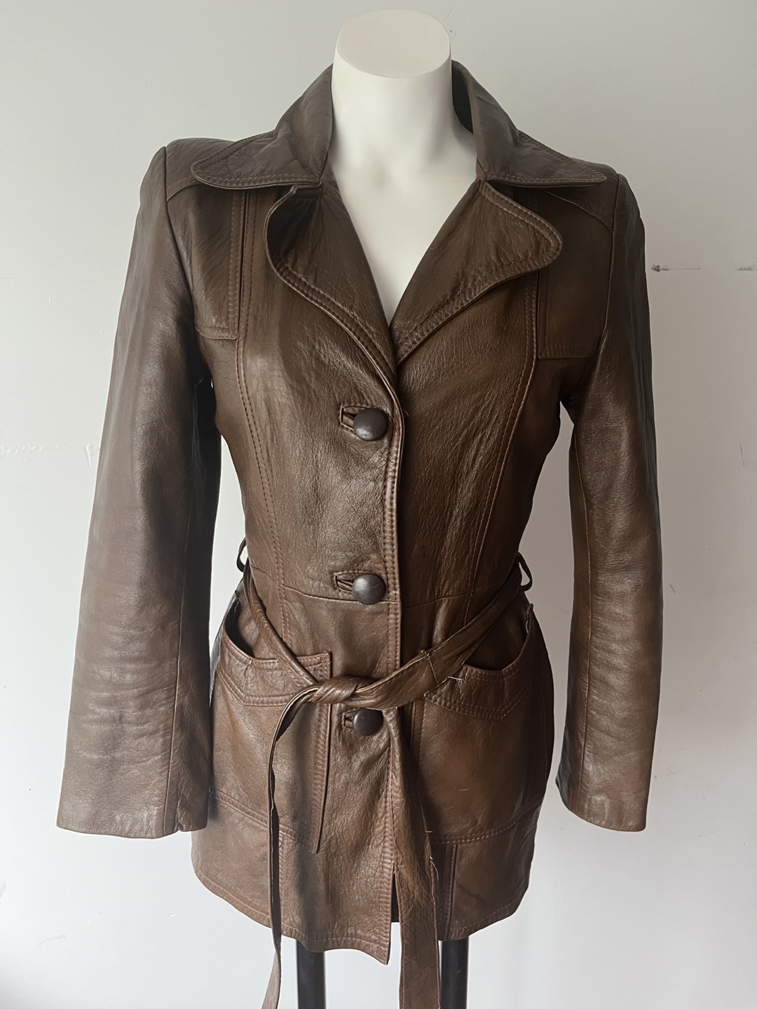 Vintage Leather Brown Jacket