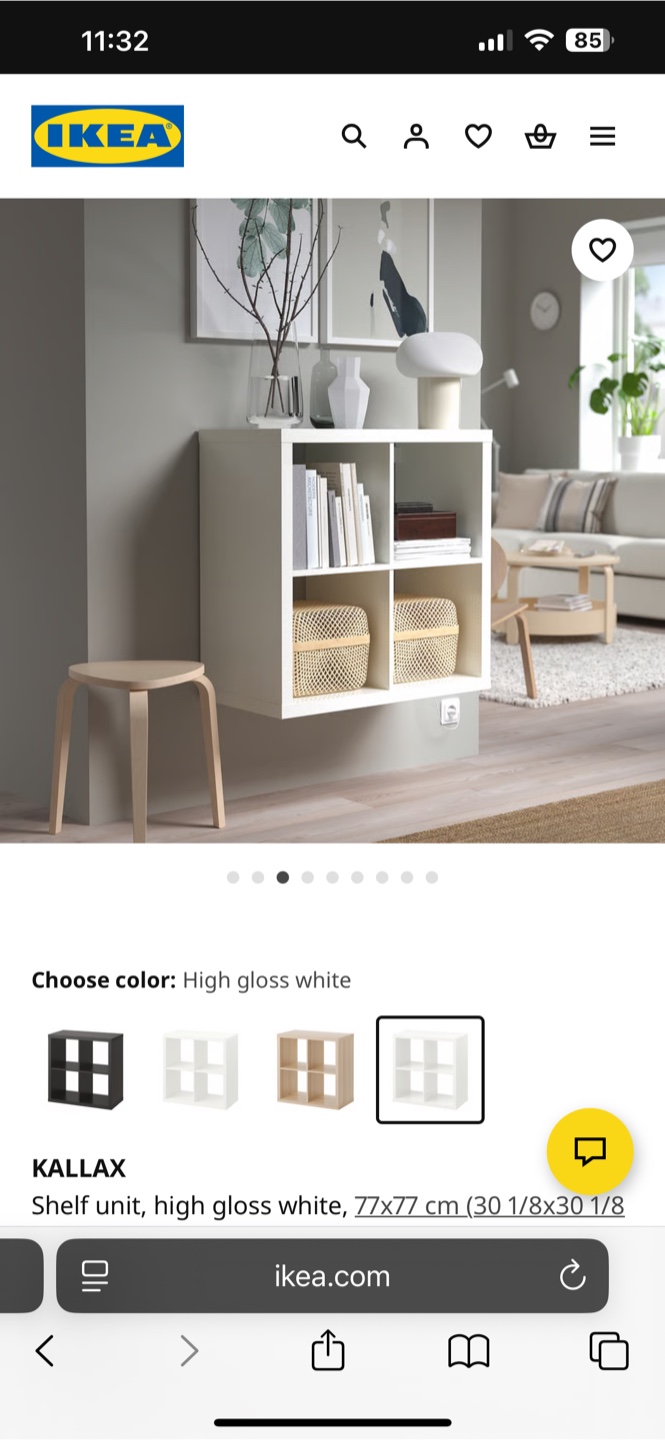 IKEA Kallax Shelf Unit - White - photo 2