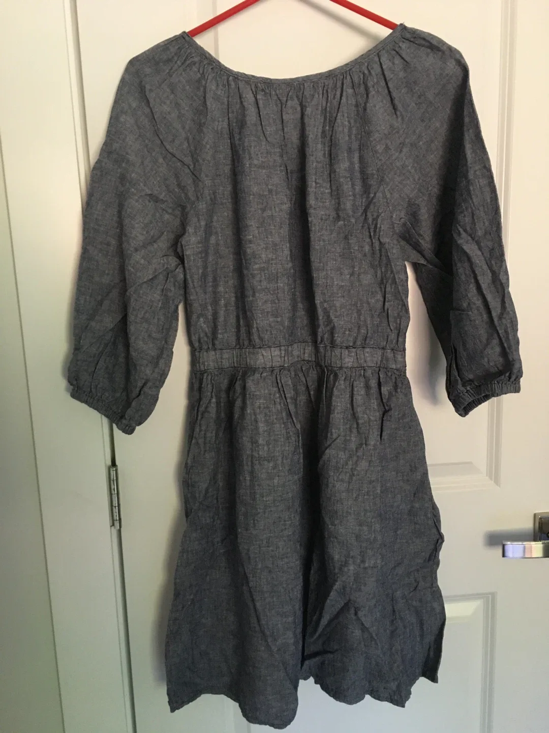 JOE FRESH dress linen blue summer image indicator(2)