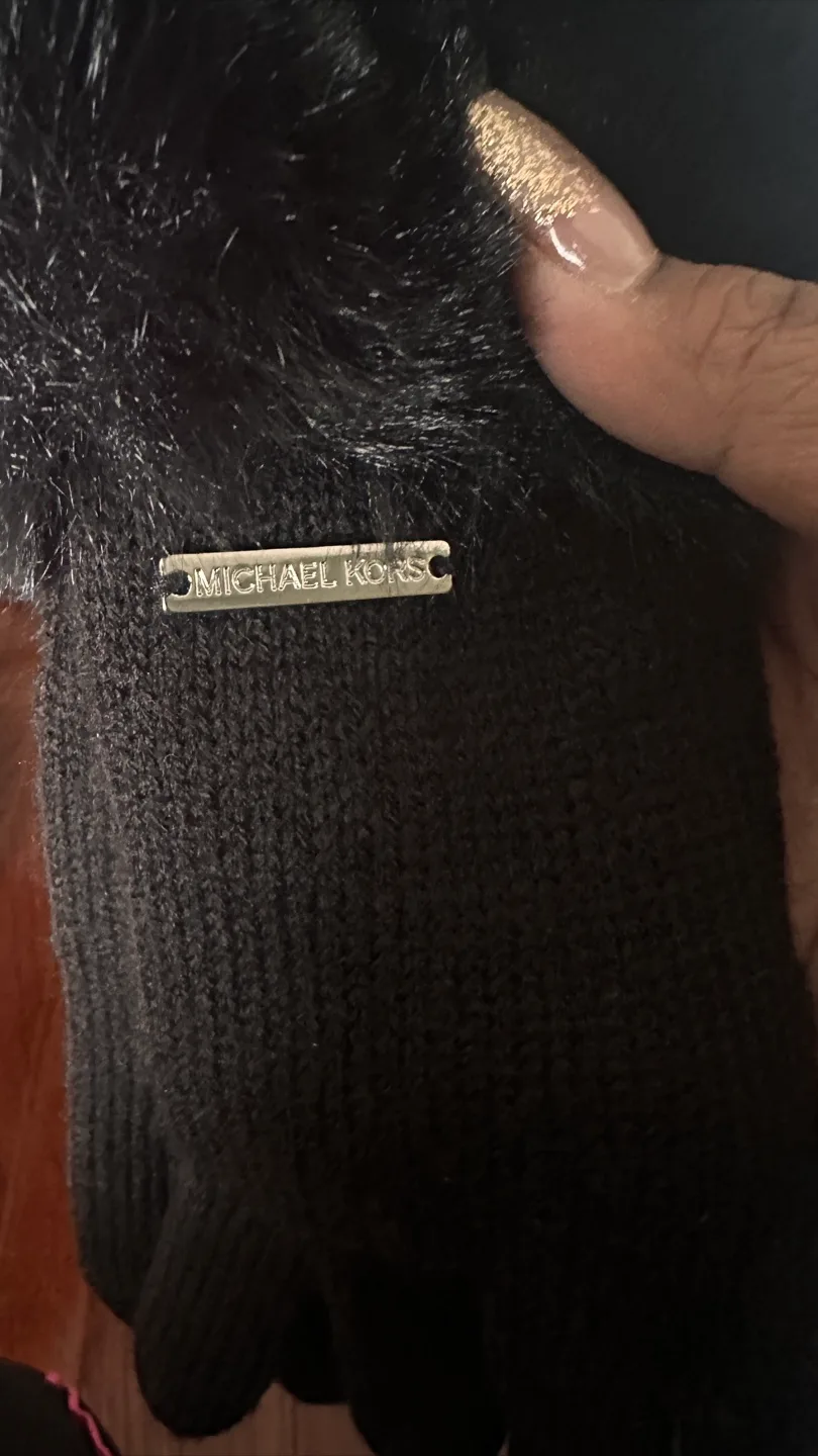Michael Kors Black Fur Cuff Gloves image indicator(3)