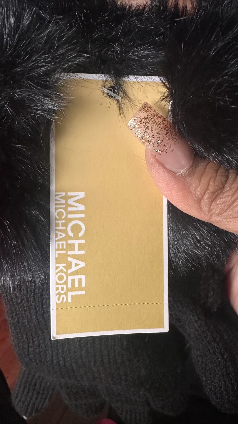 Michael Kors Black Fur Cuff Gloves image indicator(4)