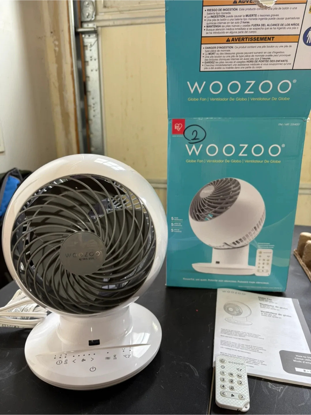 Woozoo Globe Fan – Remote Control – Brand New thumbnail