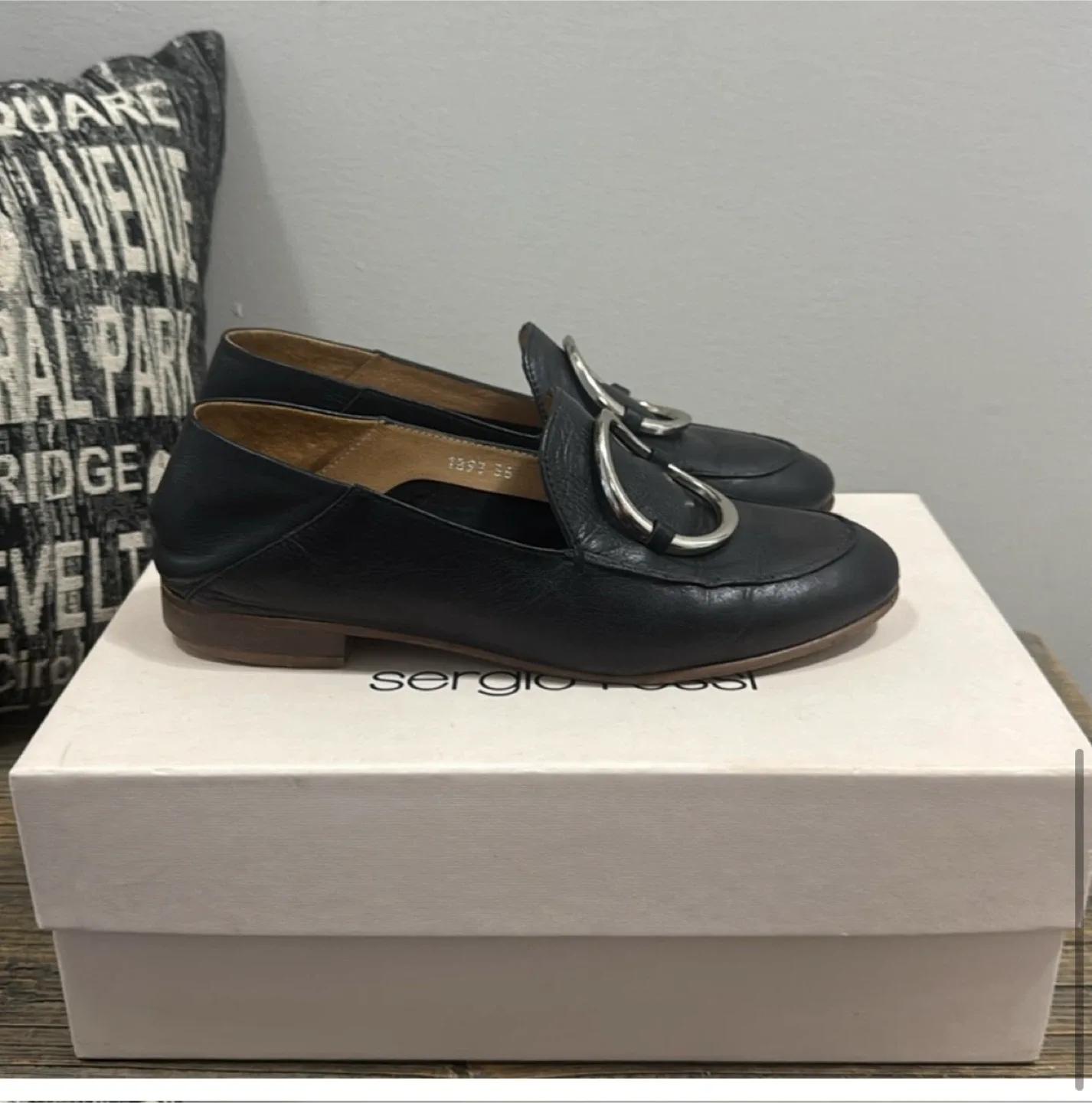 Sergio Rossi blue loafers - 36 image indicator(4)