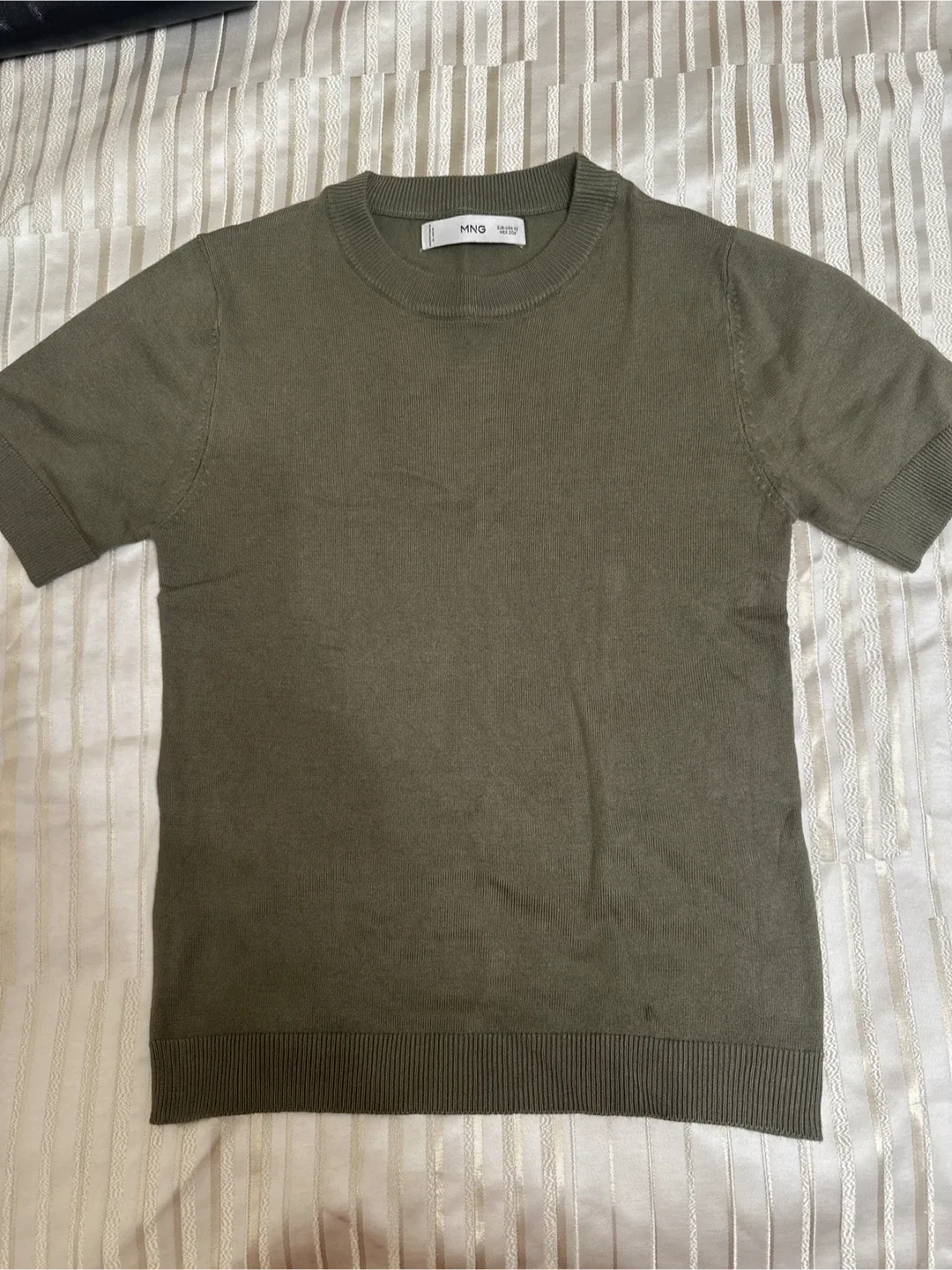 MNG Olive Green Knit Top - Size XS thumbnail