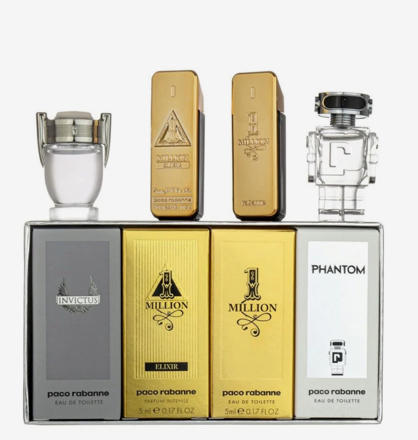 Paco Rabanne Miniature Perfume Set (Invictus, Million, Phantom)