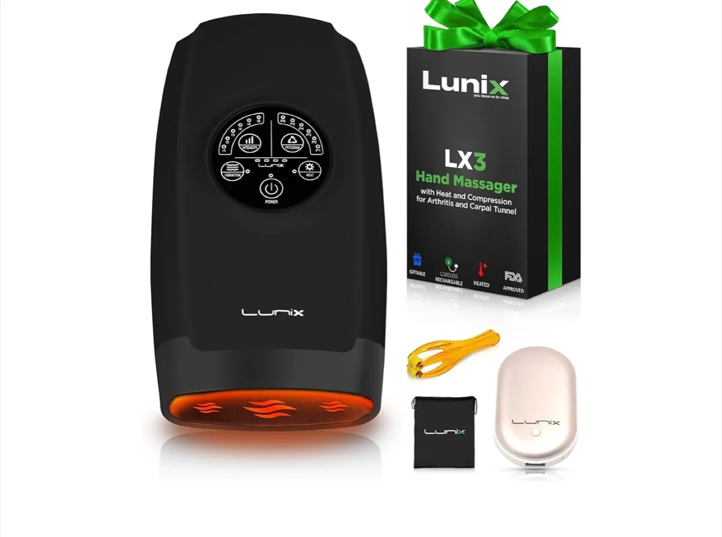 Lunix LX3 Hand Massager w/ Heat & Compression thumbnail