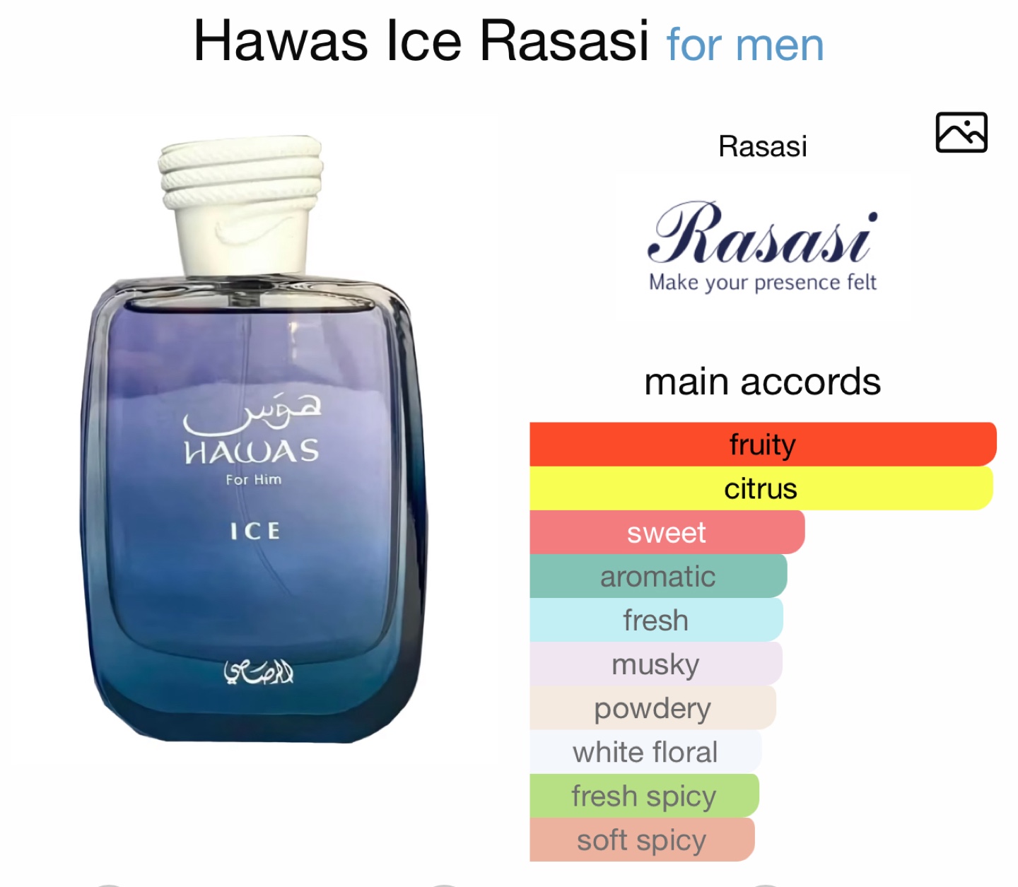 Rasasi Hawas Ice for Men