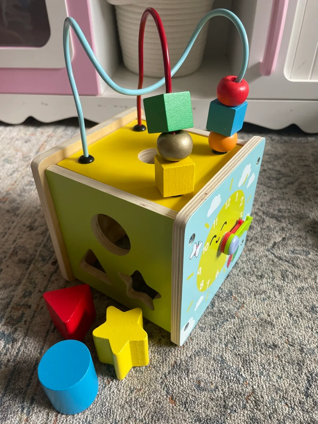 ELC Wooden Activity Cube with Shapes thumbnail