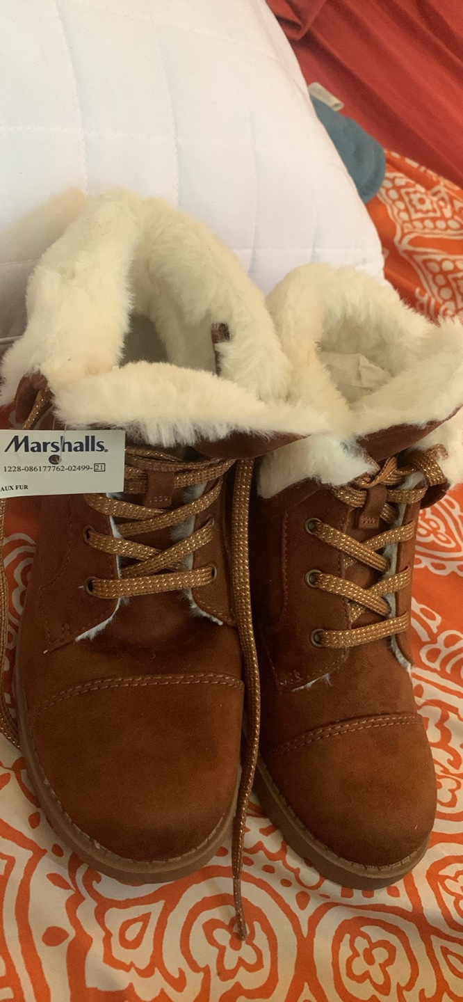 Calistoga Brown Faux Fur Lined Boots