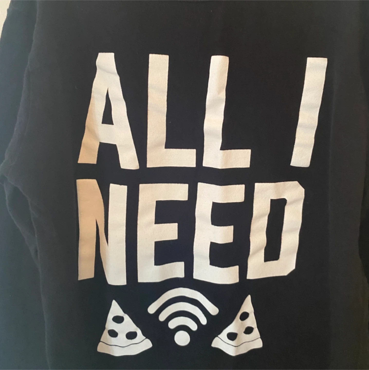 Boys long sleeve- Pizza/WiFi- Small (5/6)