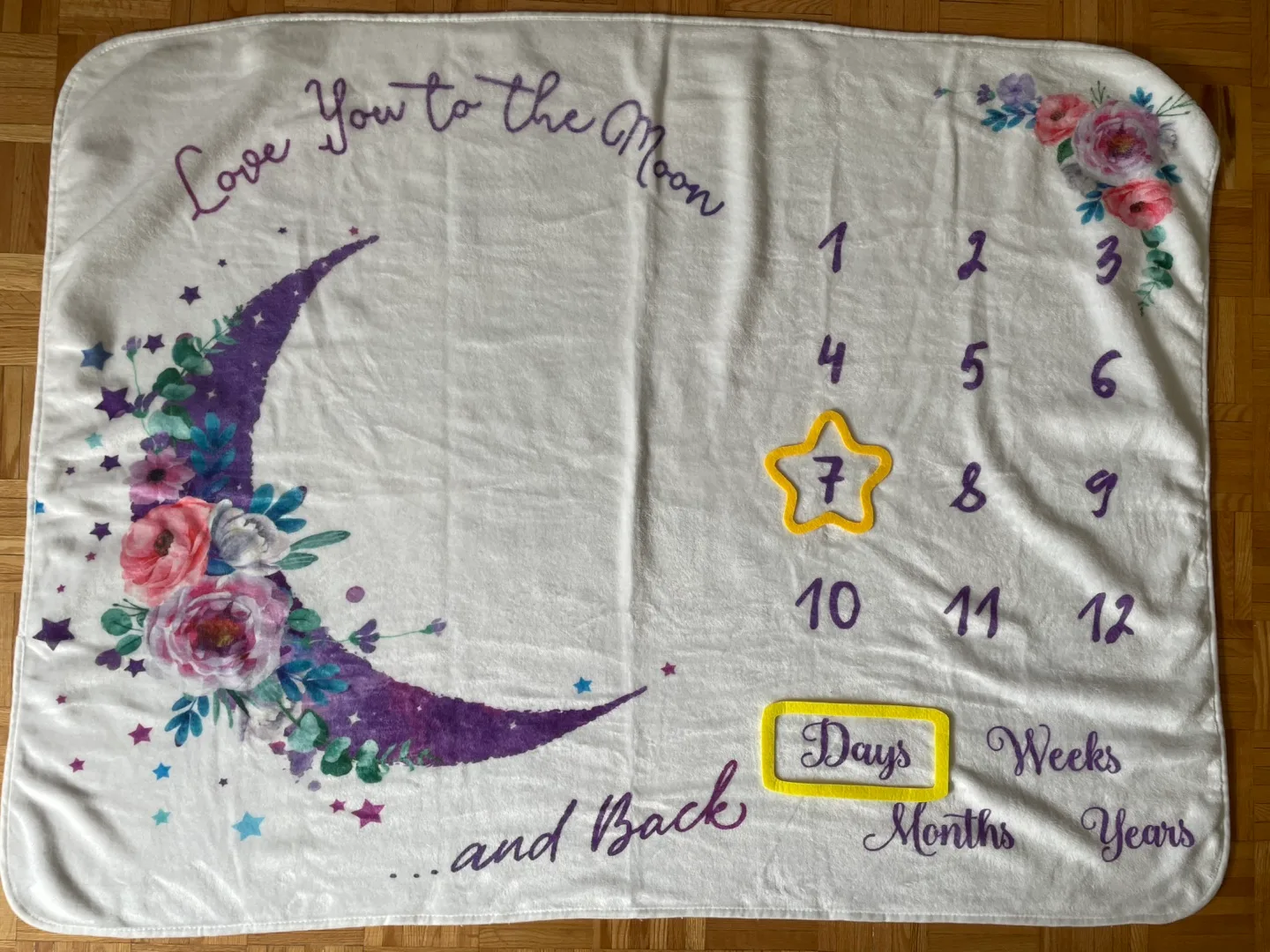 Baby Milestone Blanket - 'Love You to the Moon' thumbnail