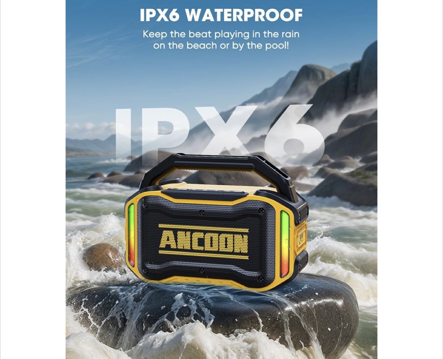 ANCOON 80W Bass Boosted 2.0 Waterproof Speaker - photo 3