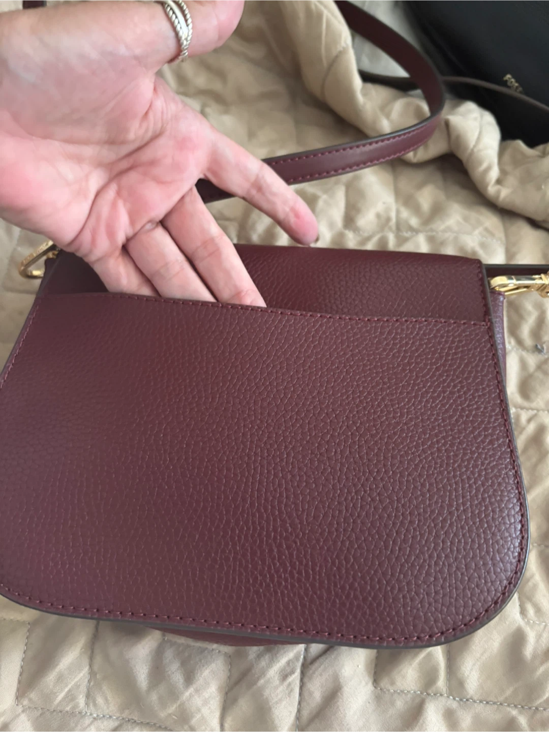 Michael Kors Burgundy Leather Crossbody Bag - photo 4