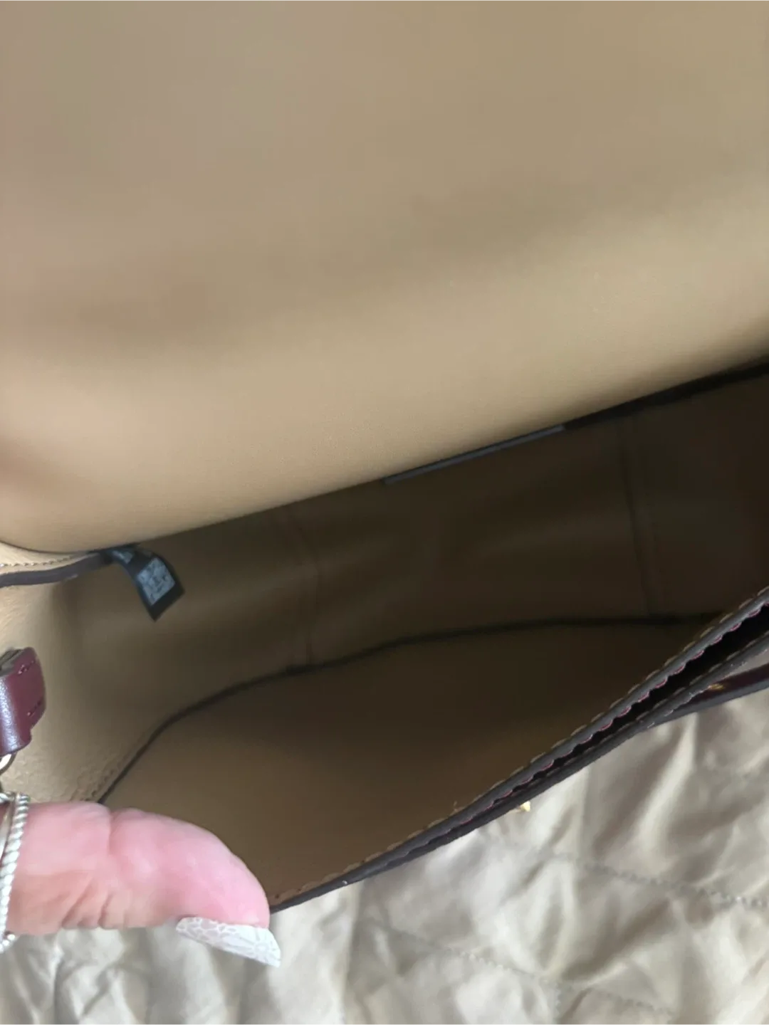 Michael Kors Burgundy Leather Crossbody Bag image indicator(7)