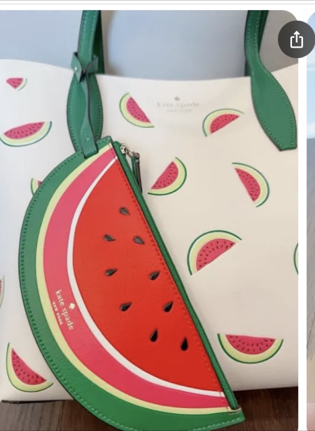 Kate Spade Watermelon White Reversible Tote