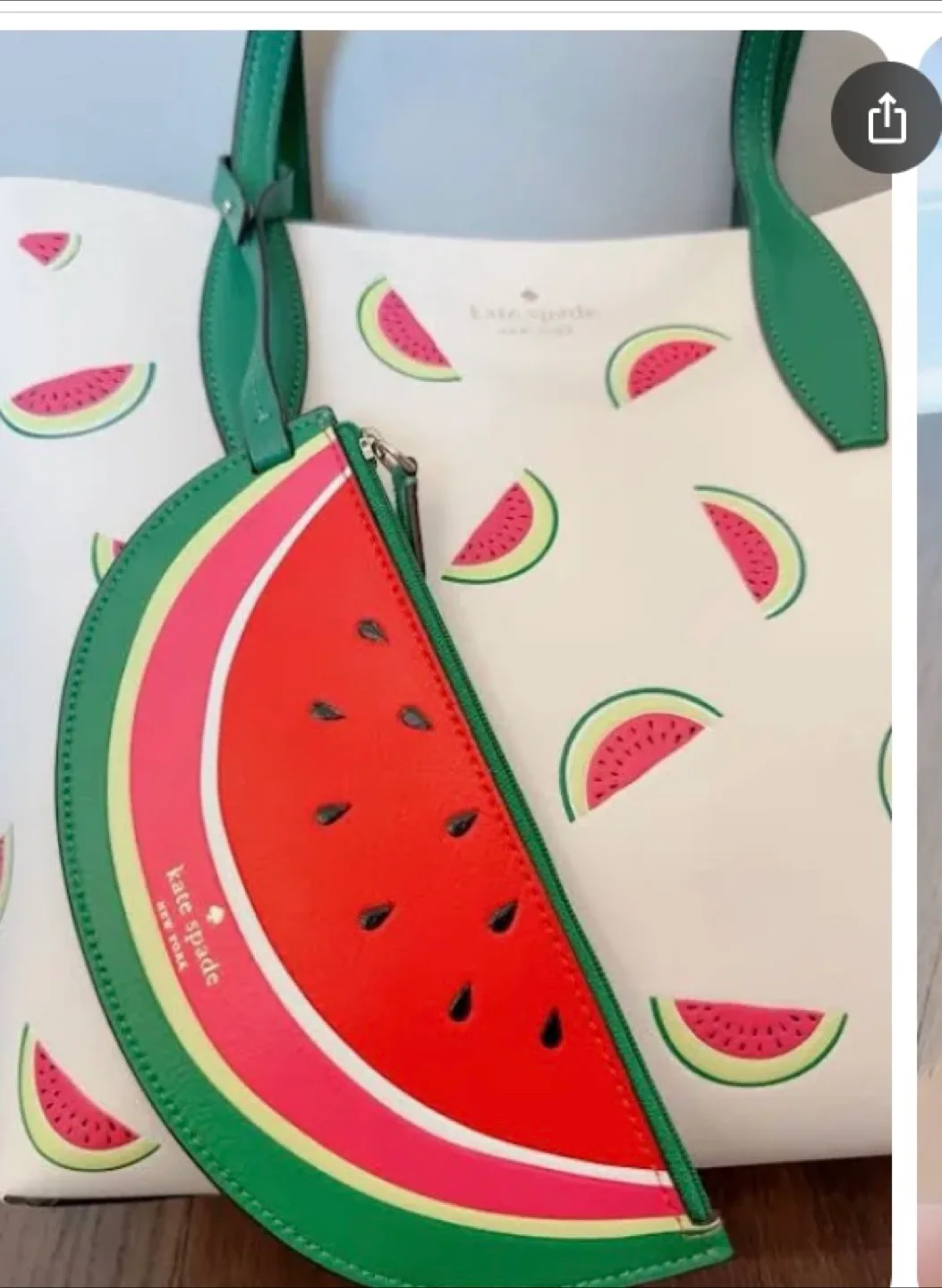Kate Spade Watermelon White Reversible Tote