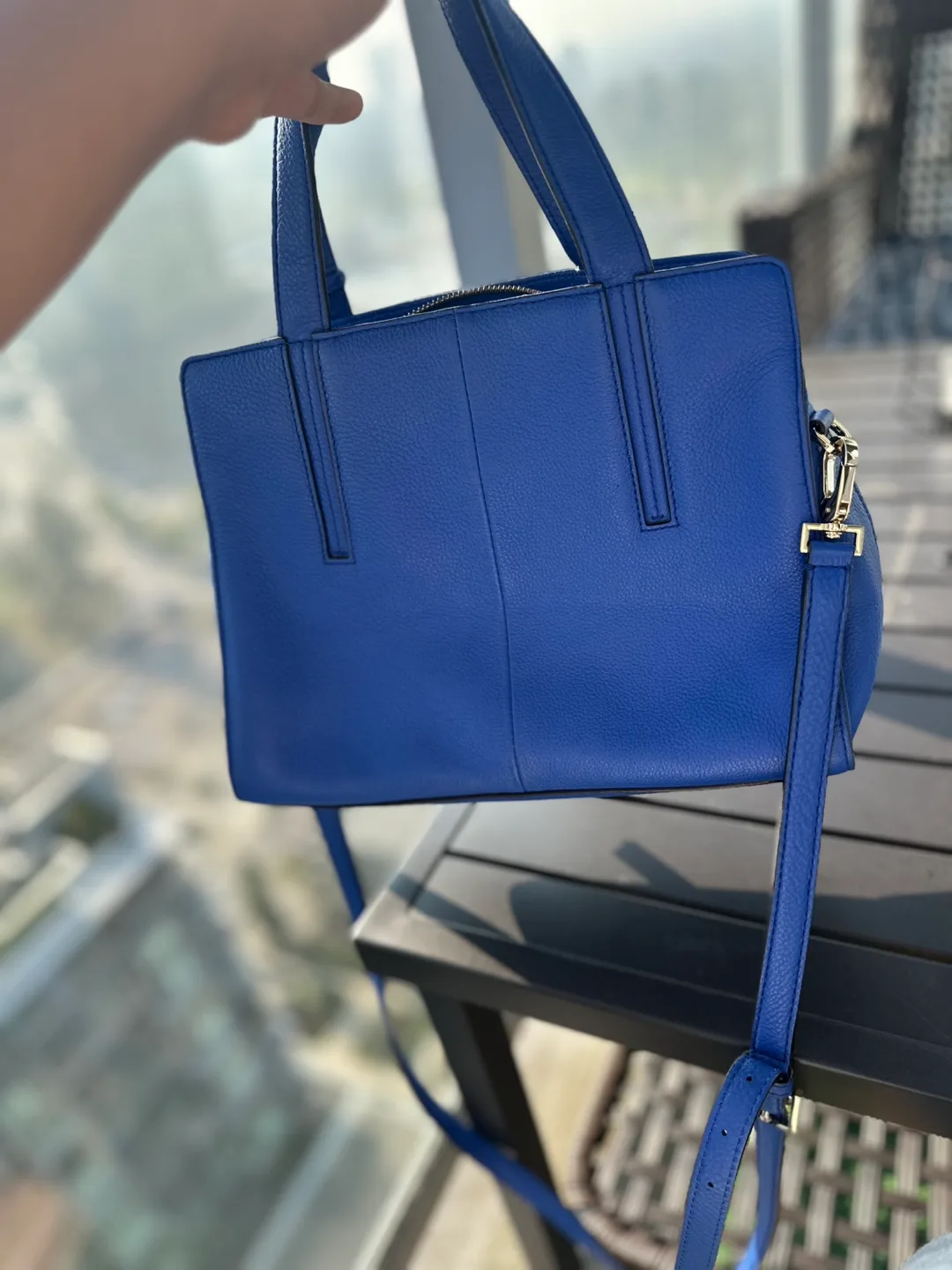 Kate Spade Blue Leather Handbag image indicator(4)