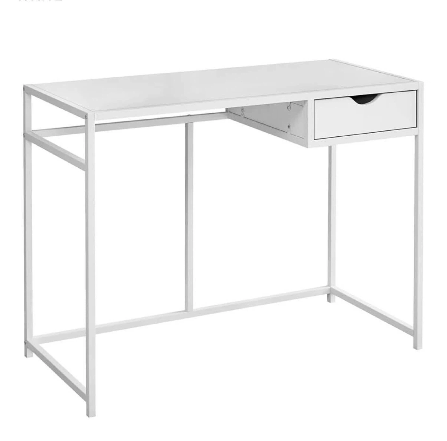White Metal Frame Desk