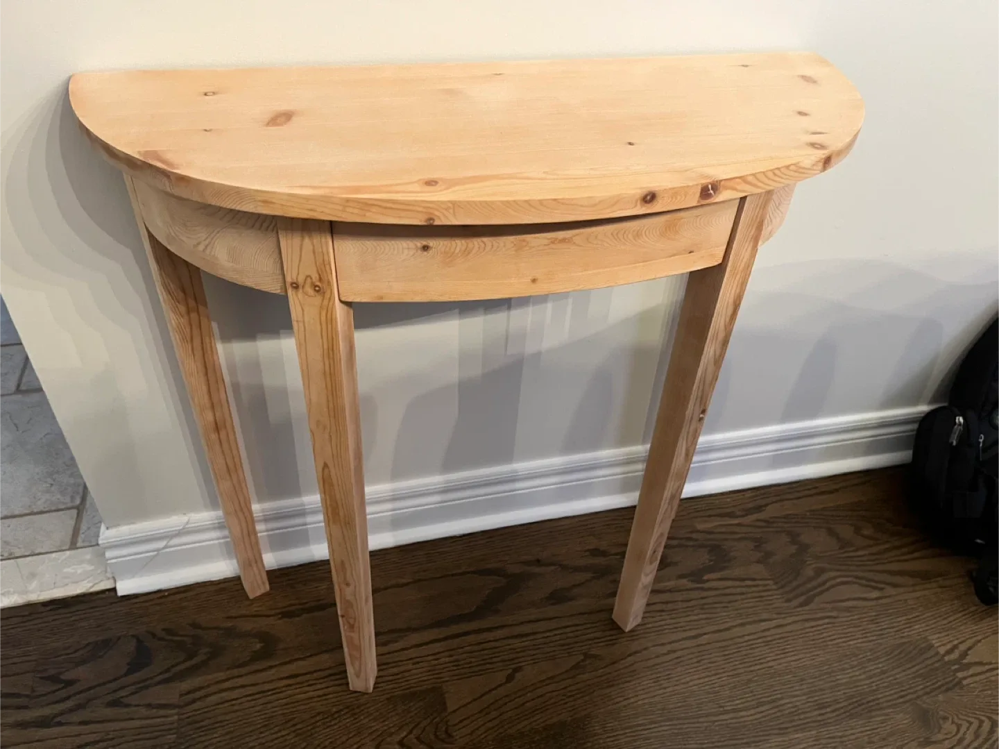 Wooden Half-Moon Console Table thumbnail