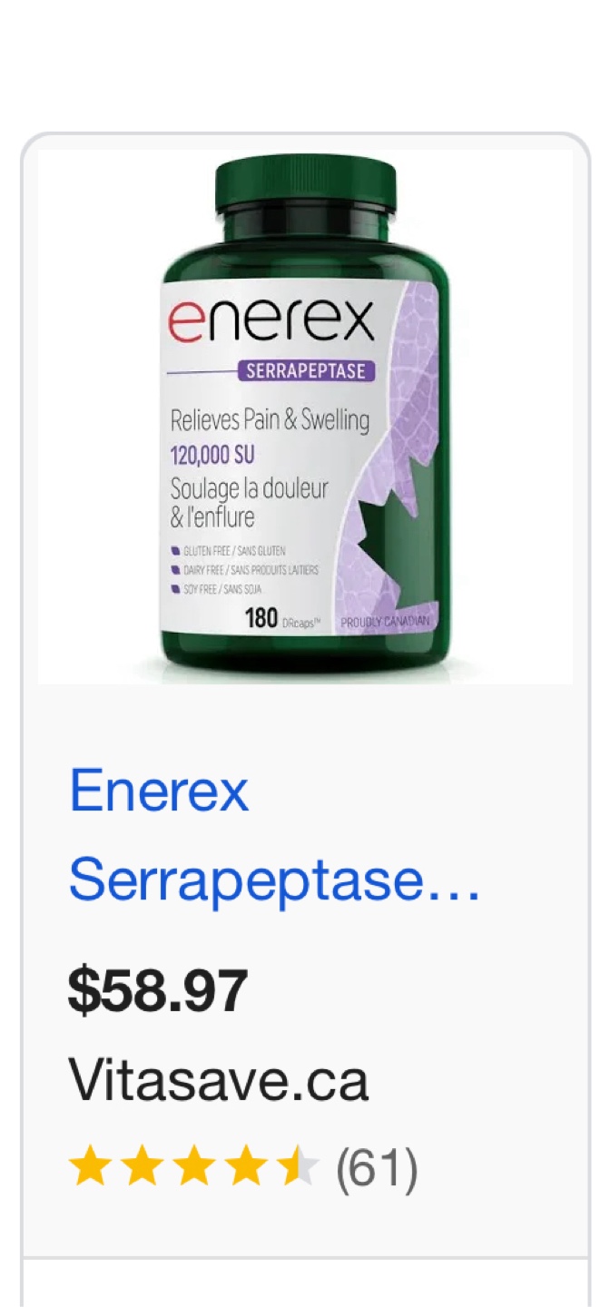Enerex Serrapeptase 120,000 SU - photo 2