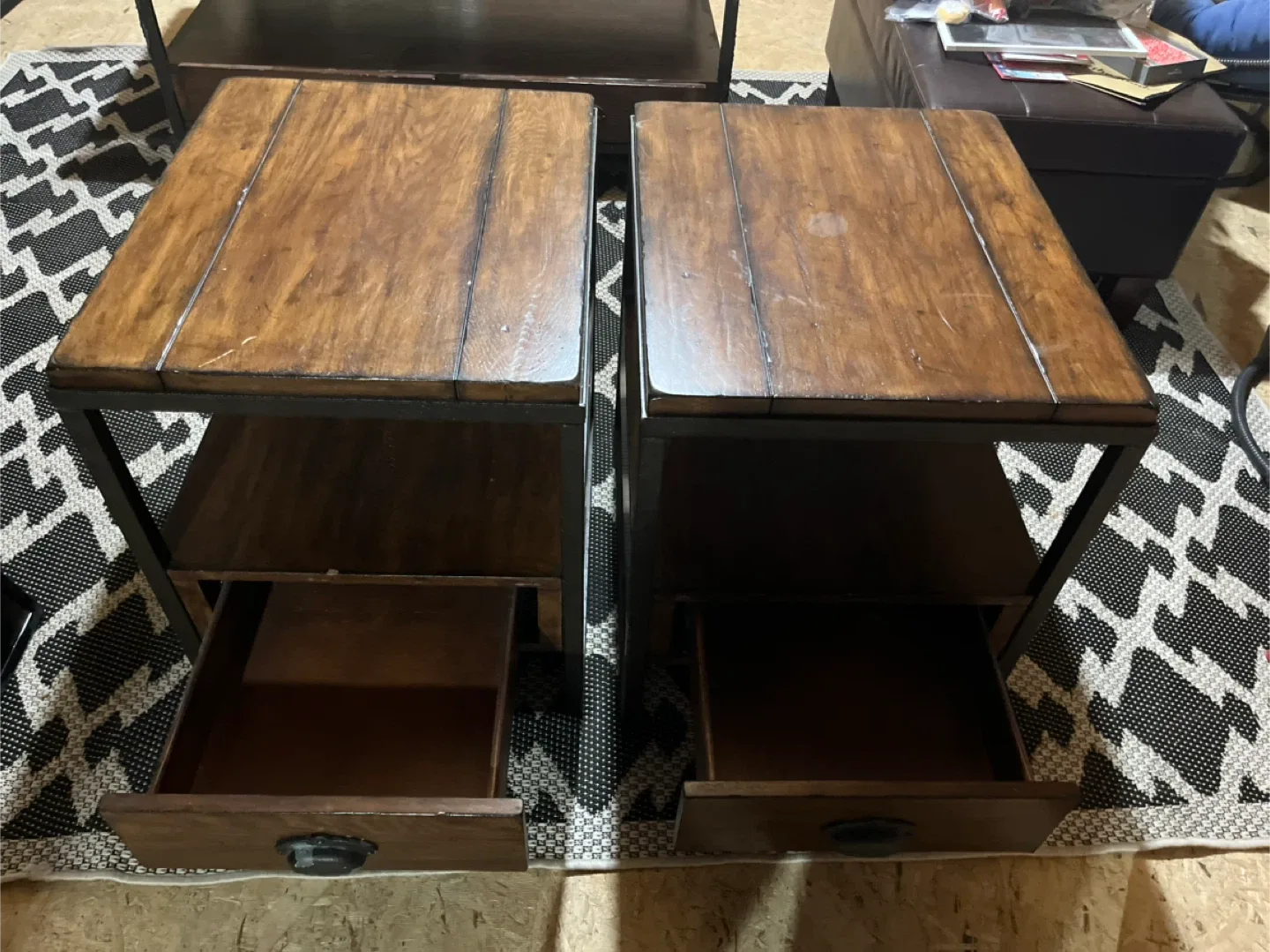 Coffee Table plus 2 Side Tables with Drawers image indicator(7)