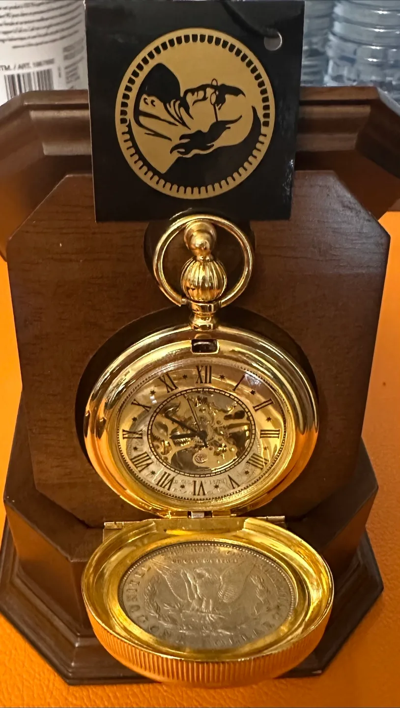 1921-D Morgan Silver Dollar Pocket Watch thumbnail