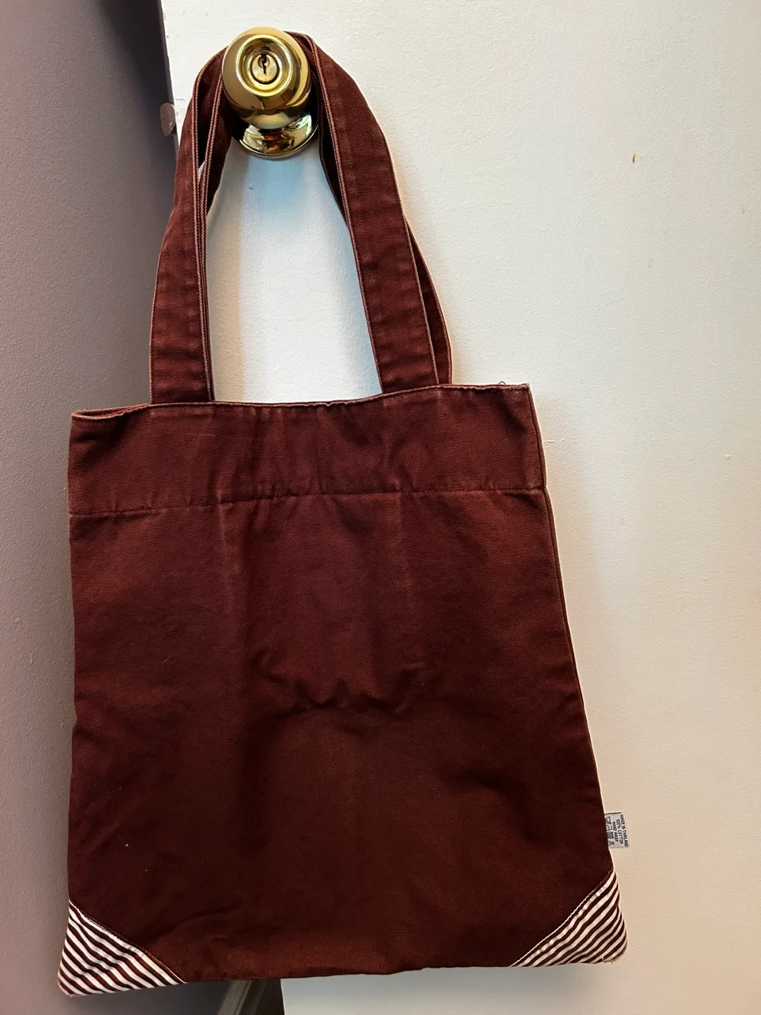 NaRaYa Brown Canvas Tote Bag image indicator(2)