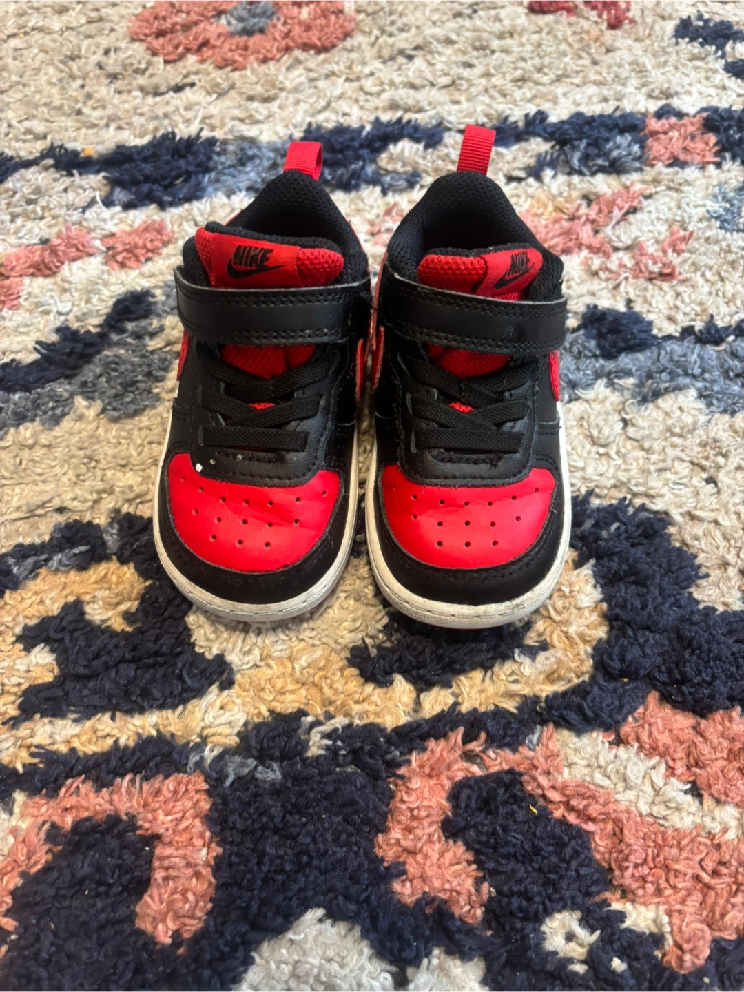 Nike Court Borough Low 2 Toddler Shoes - Red/Black - photo 3
