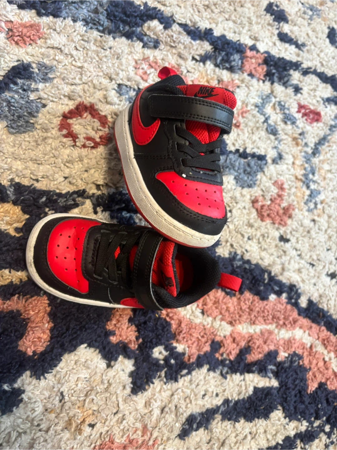 Nike Court Borough Low 2 Toddler Shoes - Red/Black - photo 2