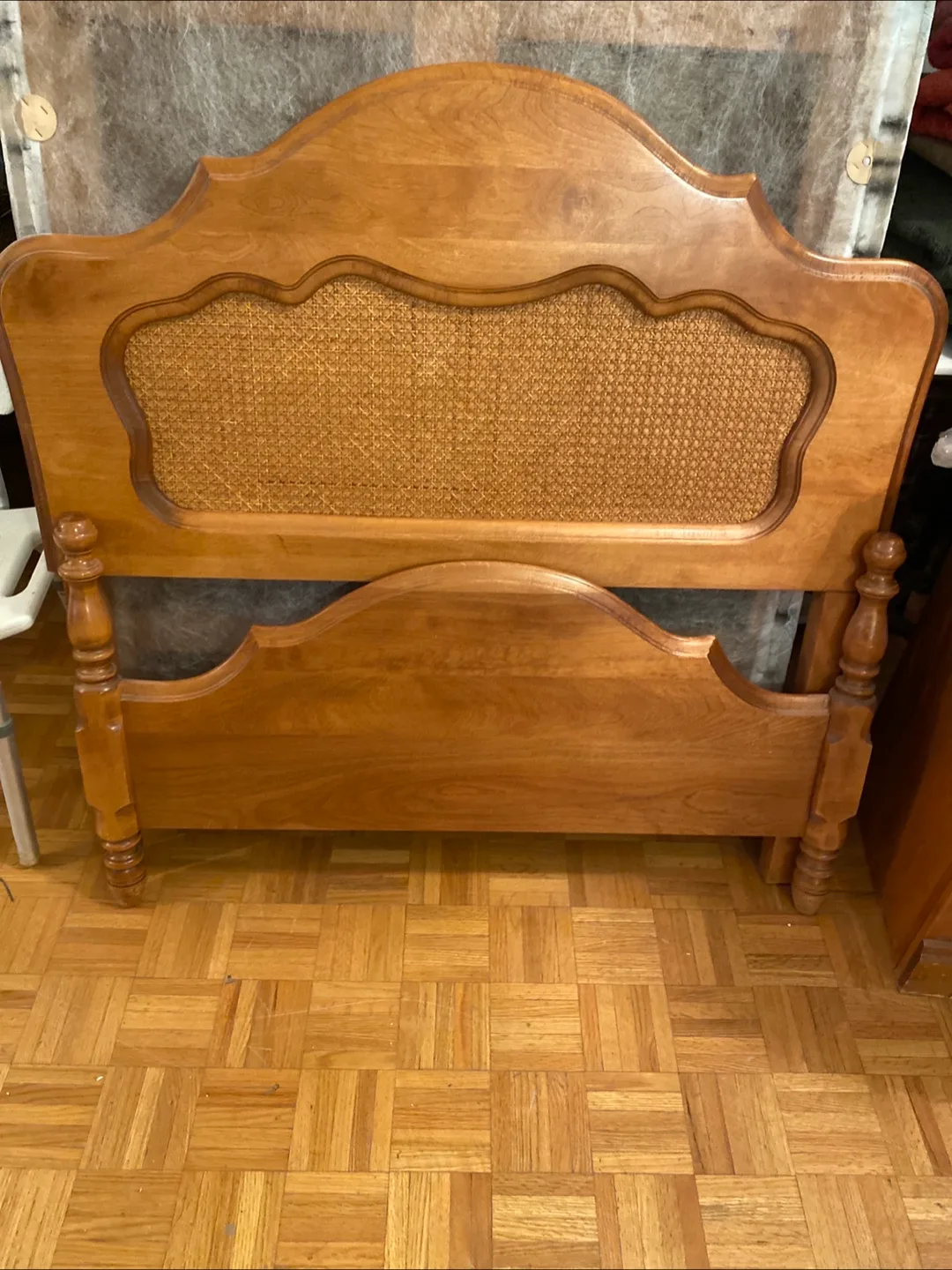Vintage Wooden Bedroom Set - Dresser, Nightstand, Headboard image indicator(3)