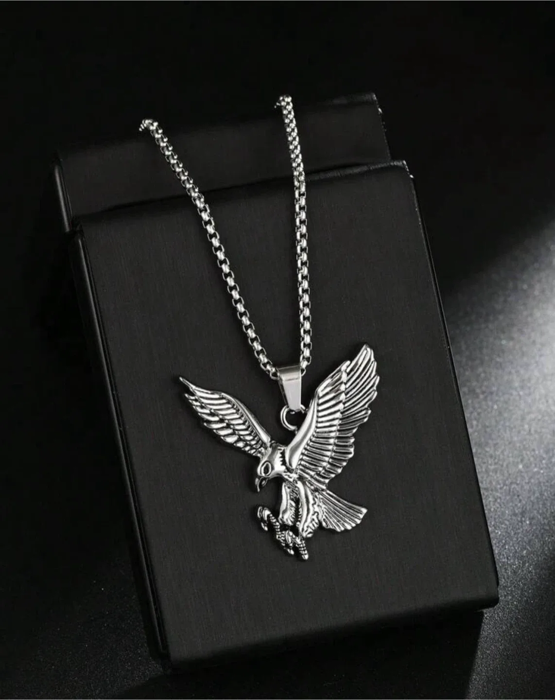Silver Eagle Pendant Necklace image indicator(3)