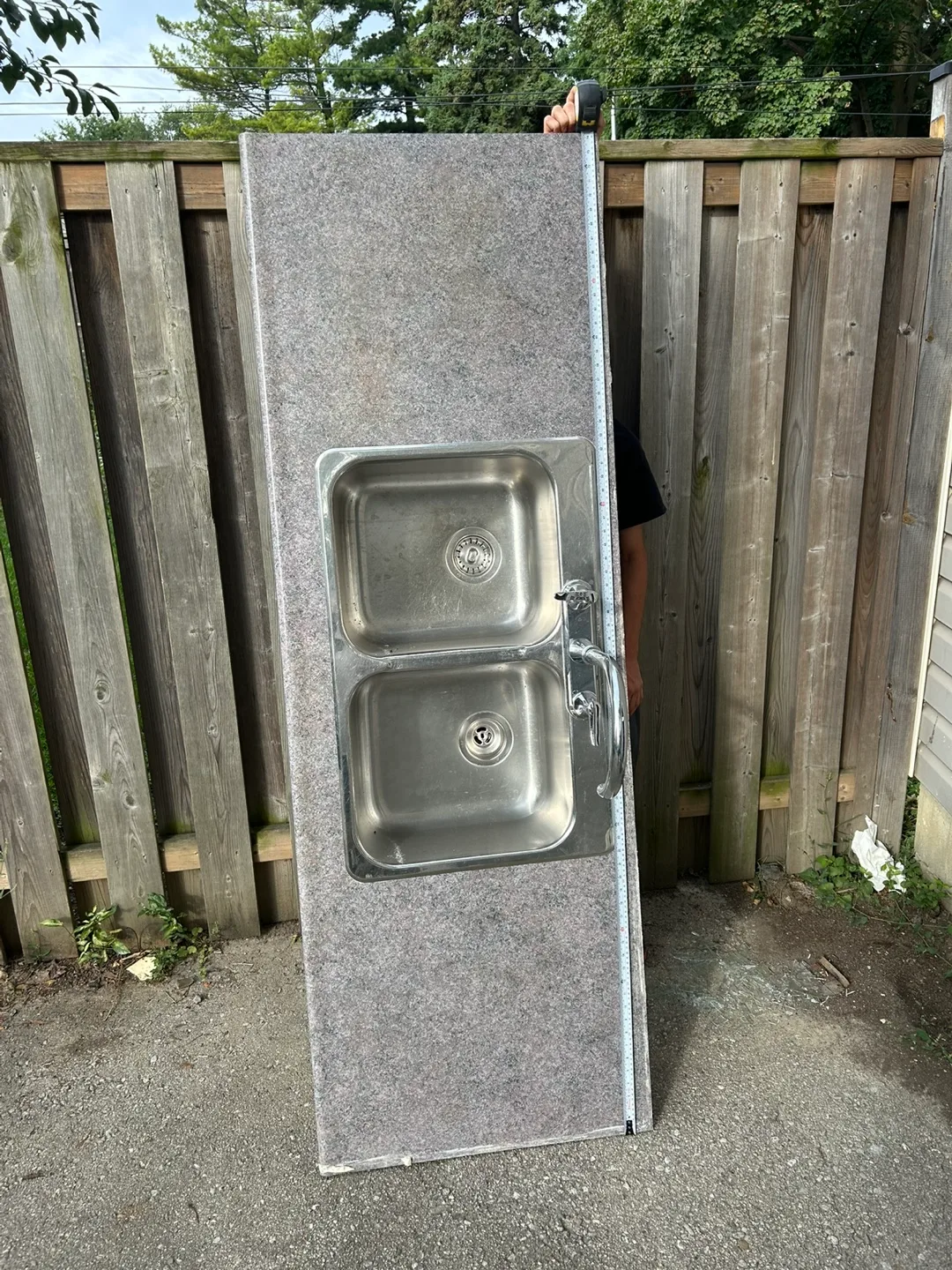 Double Sink with Countertop