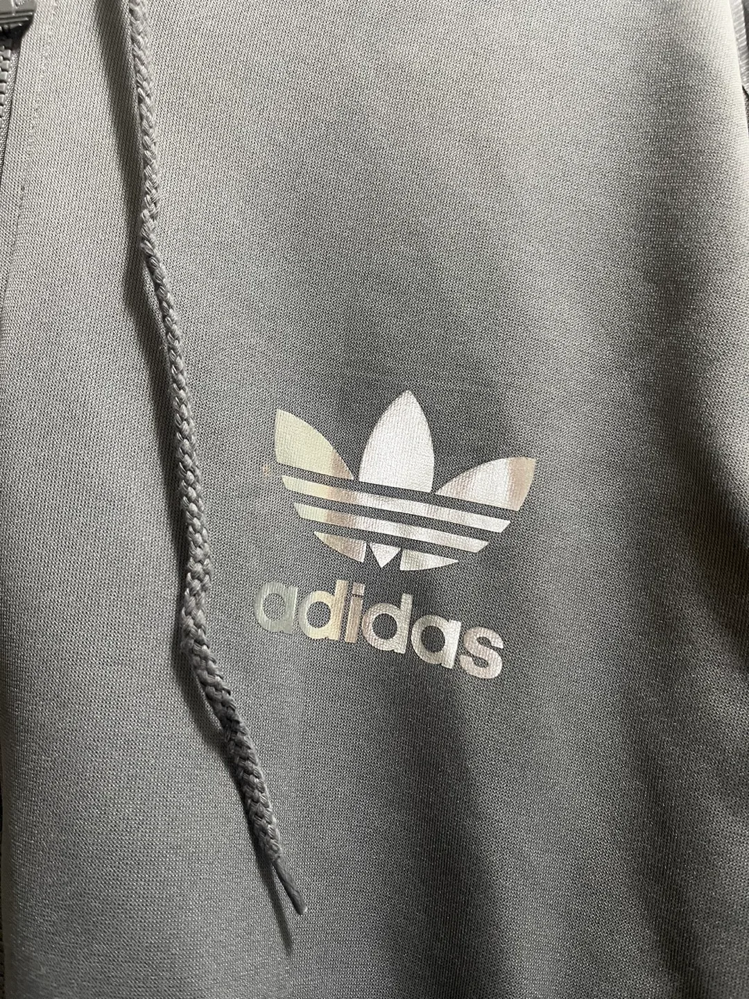 Adidas Men’s Grey Full-Zip Hoodie sz L image indicator(5)