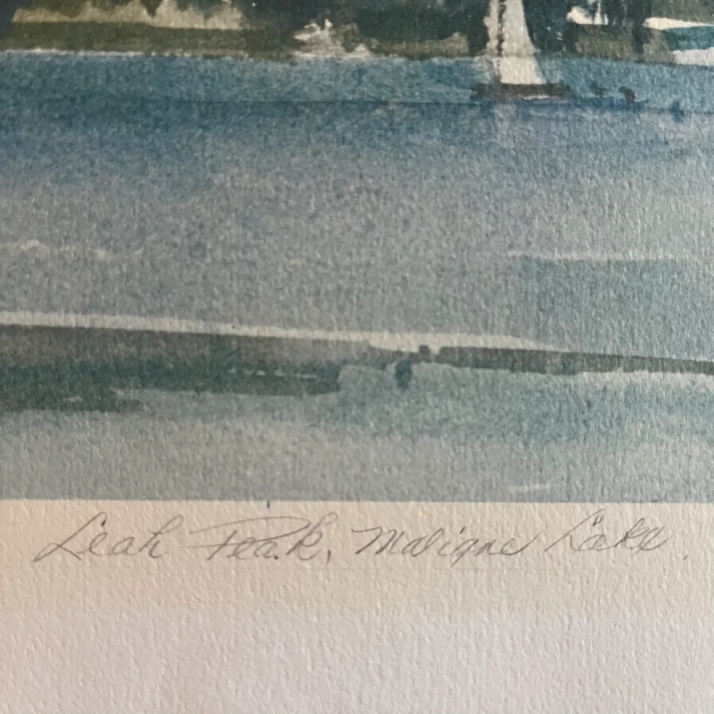 Fine art watercolour print “Leah Peak, Maligne Lake” image indicator(3)