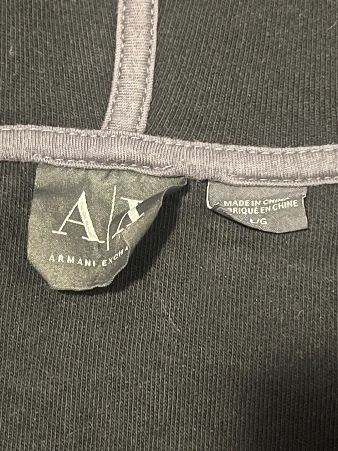 Armani Exchange Men's Black Hoodie with Eagle Design sz XL image indicator(4)