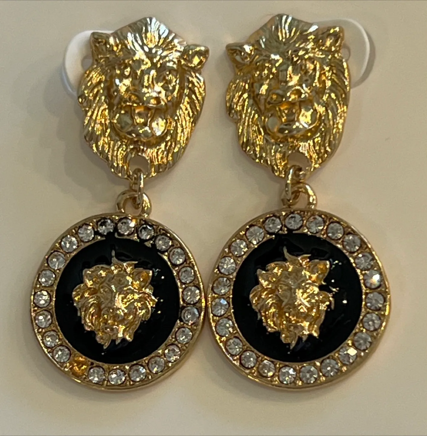 Lion Head Dangle Earrings thumbnail