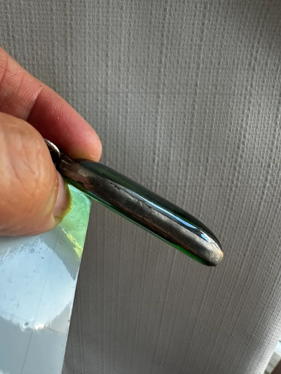 Vintage Green Glass Pendant image indicator(4)