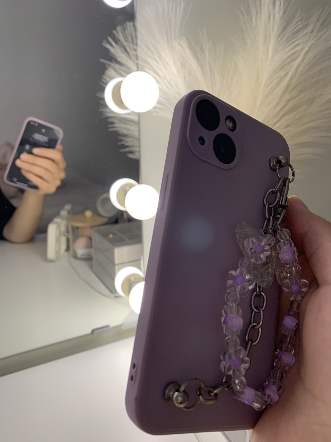 Purple iPhone 13 Case with Butterfly Charm - photo 5