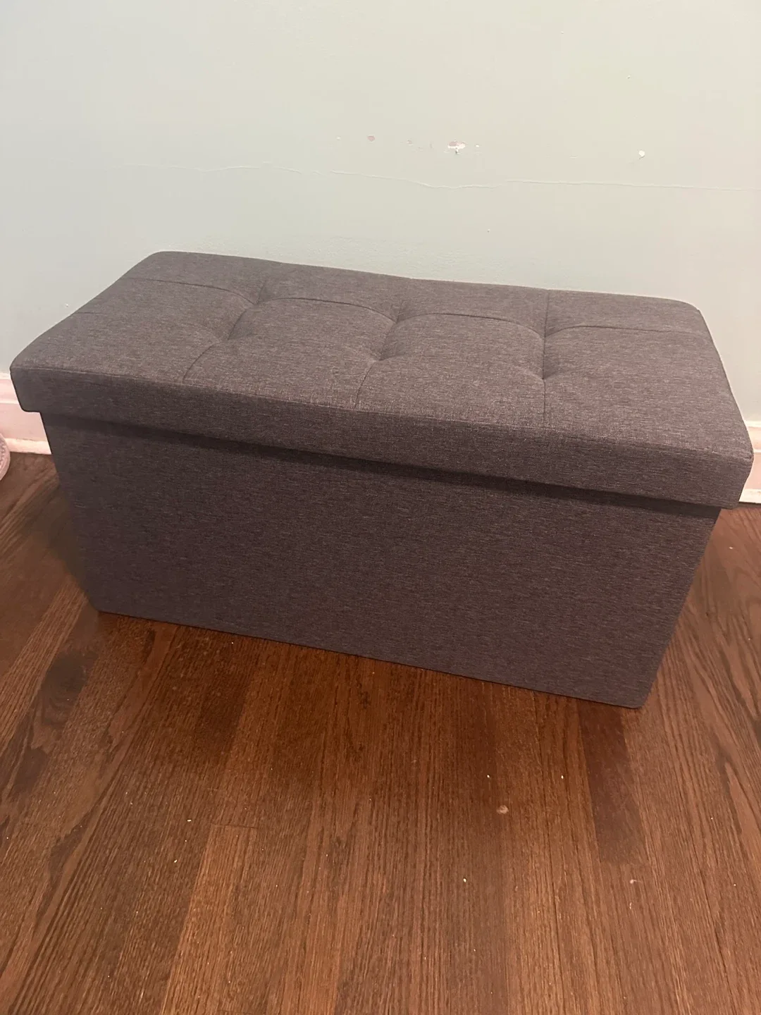 Grey Storage Ottoman Bench thumbnail