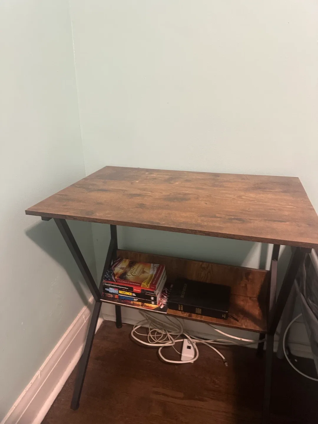 Brown Wooden Desk with Shelf image indicator(3)