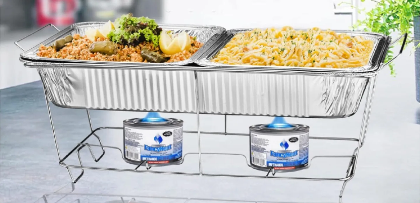 Chafing Dishes 2PCS Wire Rack with Flamo Fuel image indicator(4)