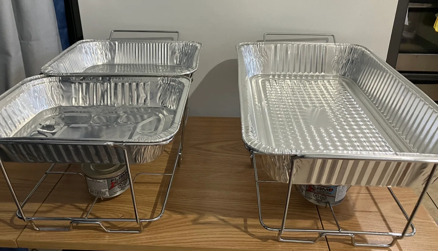 Chafing Dishes 2PCS Wire Rack with Flamo Fuel image indicator(2)