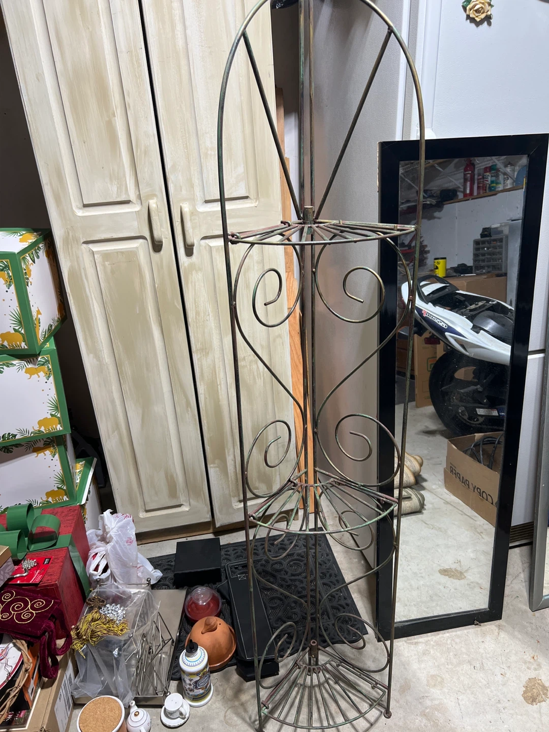 Metal Plant Stand with 3 Shelves