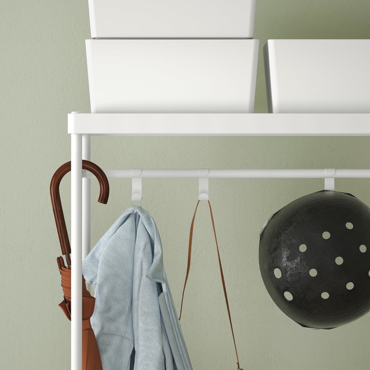 IKEA MACKAPÄR Coat Rack with Shoe Storage (White) - photo 5