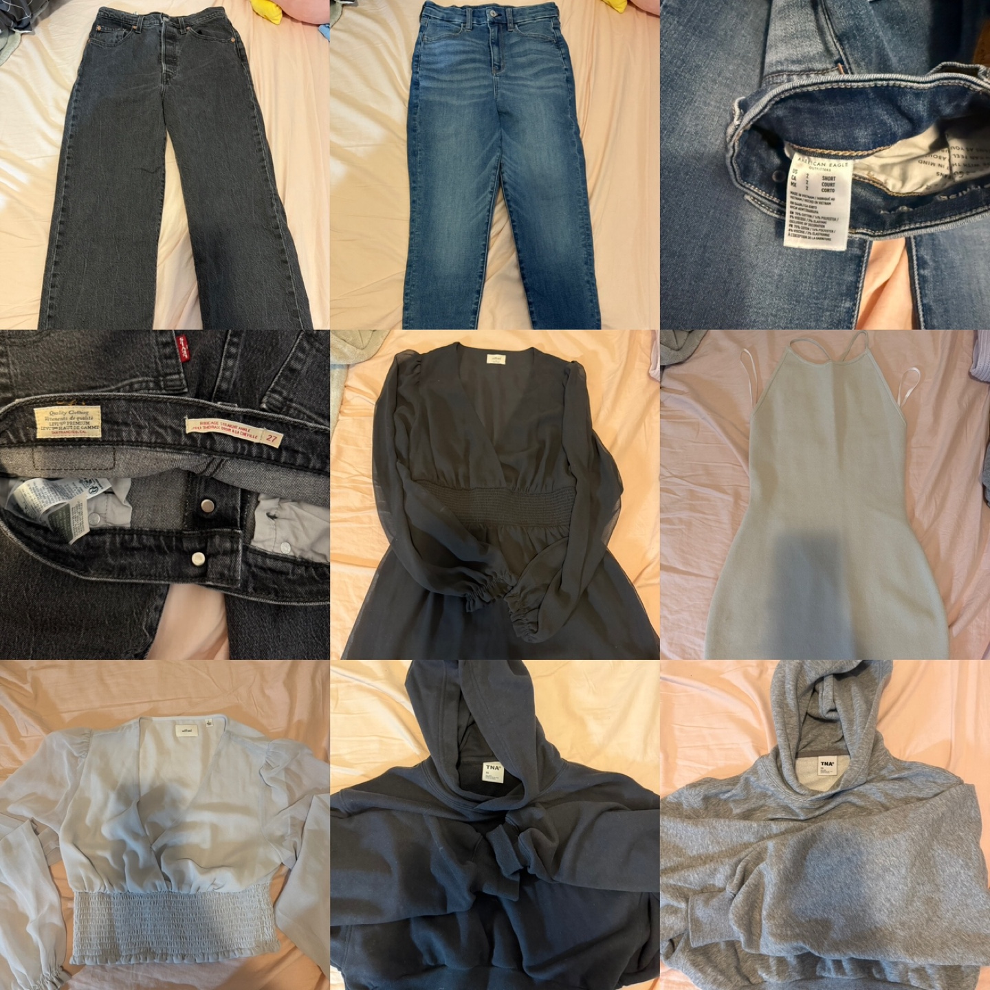 Mixed Clothing Lot: Levi's, AE, Wilfred, TNA