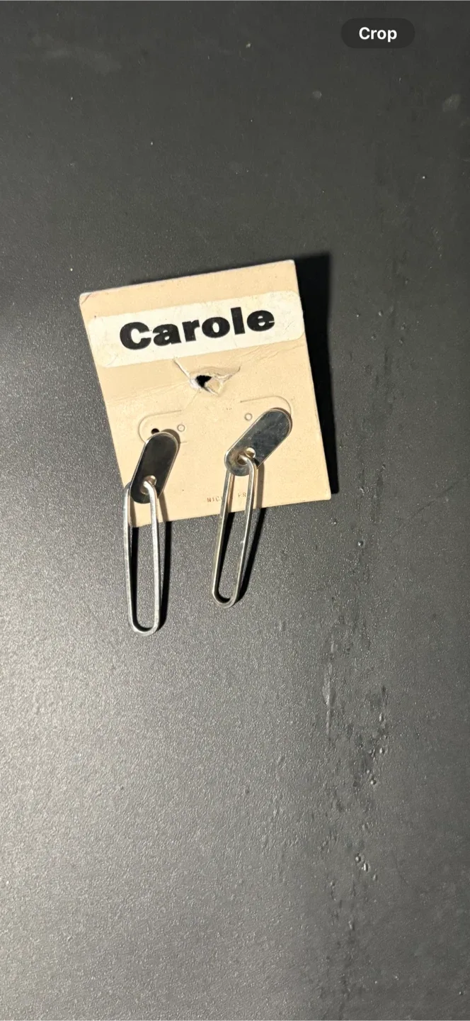 Carole Silver Dangle Earrings - New on Card thumbnail